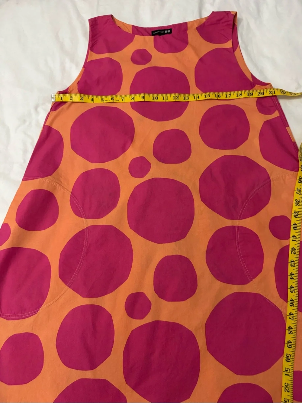 Uniqlo × Marimekko Women's A-Line Sleeveless Dress Pink Size L - Picture 9 of 9
